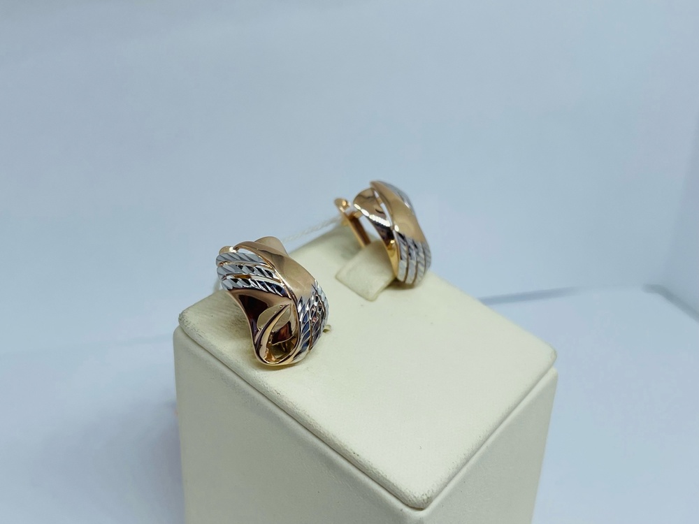 СБКМ585 СЕРЬГИ БЕЗ КАМНЯ (Au 585)