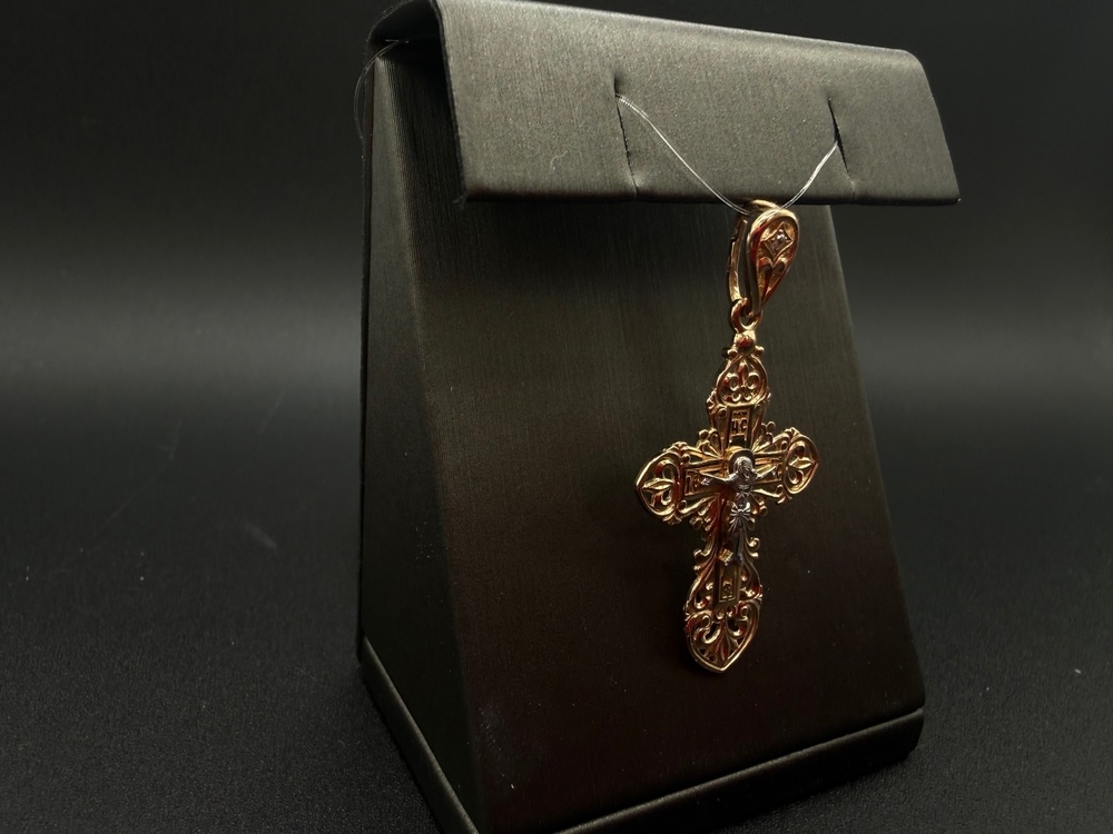 ПОДВЕСКА КРЕСТ с камнем (Au 585)