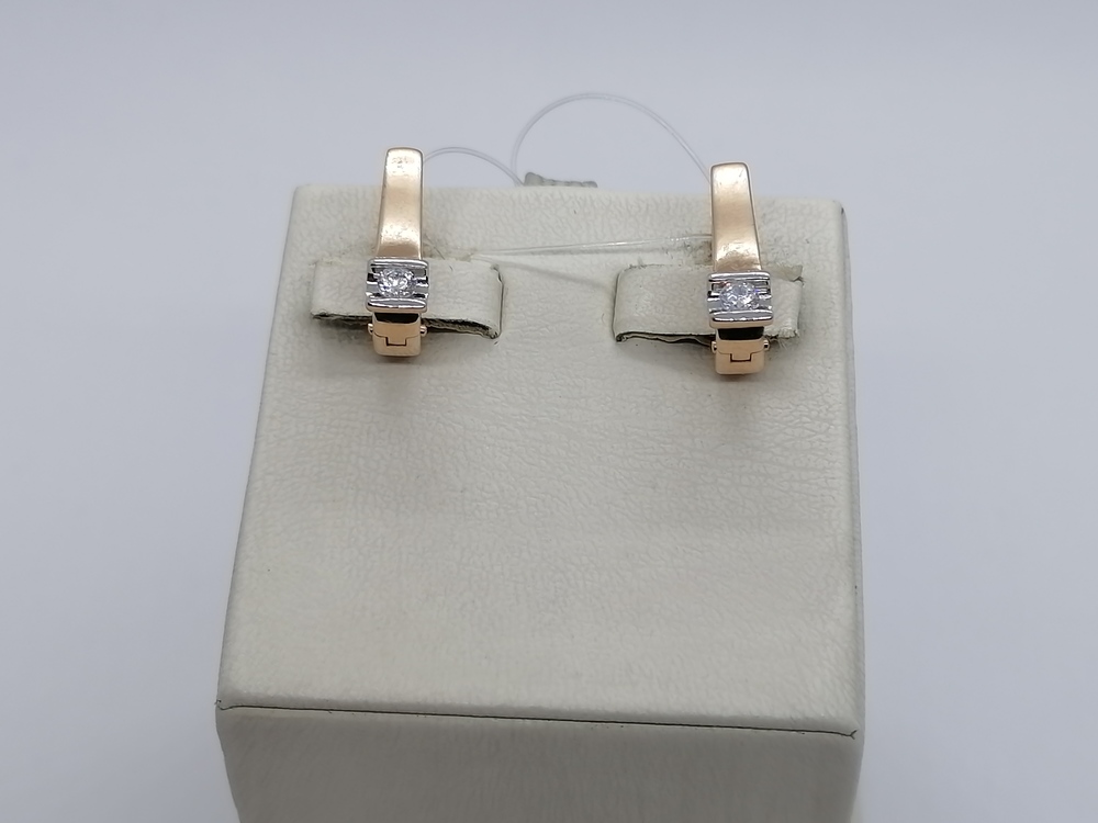 СЕРЬГИ С КАМНЕМ (Au 585)