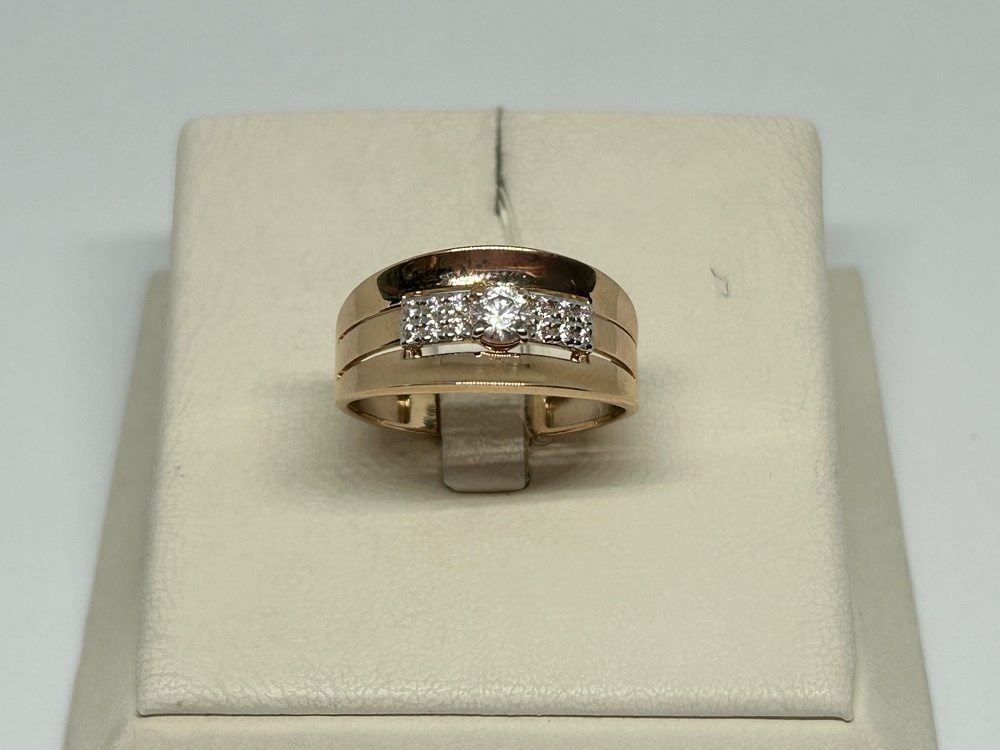 КОЛЬЦО С КАМНЯМИ (Au 585)