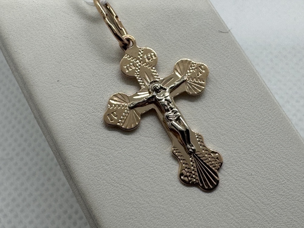 ПОДКБК585 ПОДВЕСКА КРЕСТ БЕЗ КАМНЯ (Au 585)