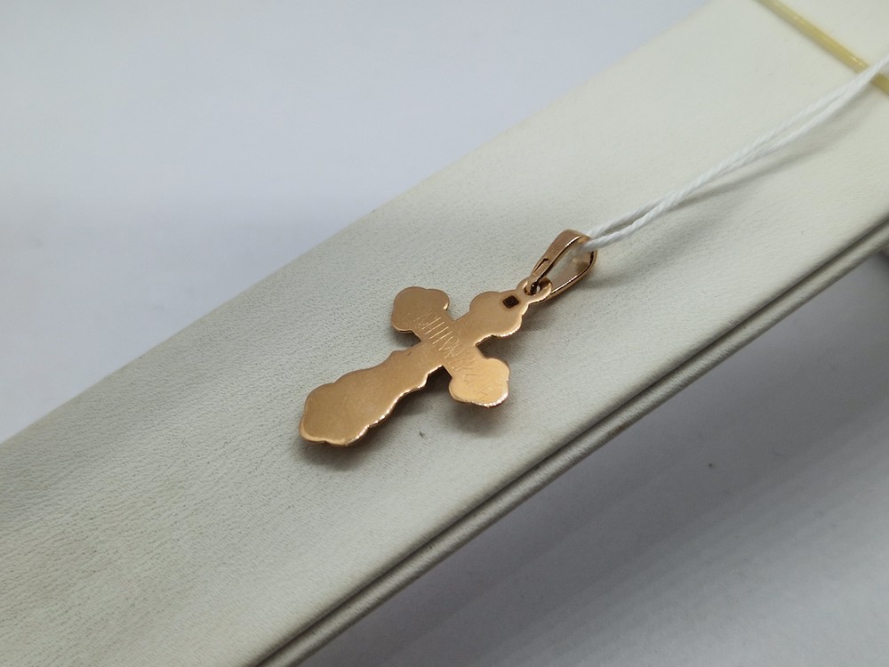 ПОДКБК585 ПОДВЕСКА КРЕСТ БЕЗ КАМНЯ (Au 585)