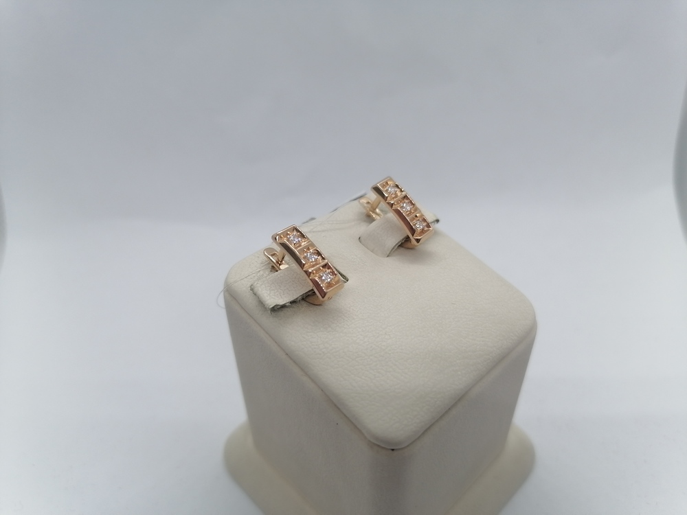 1201940 СЕРЬГИ С КАМНЯМИ (Au 585)