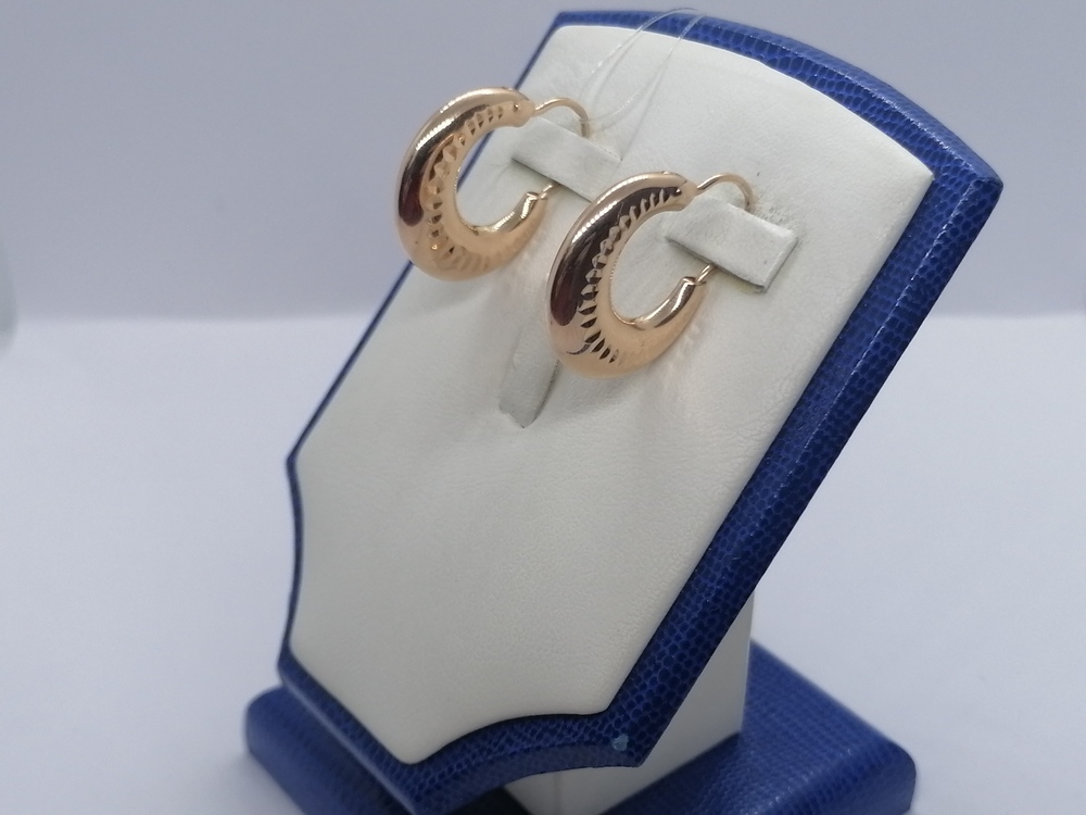 20188А-1 СЕРЬГИ БЕЗ КАМНЯ (Au 585)