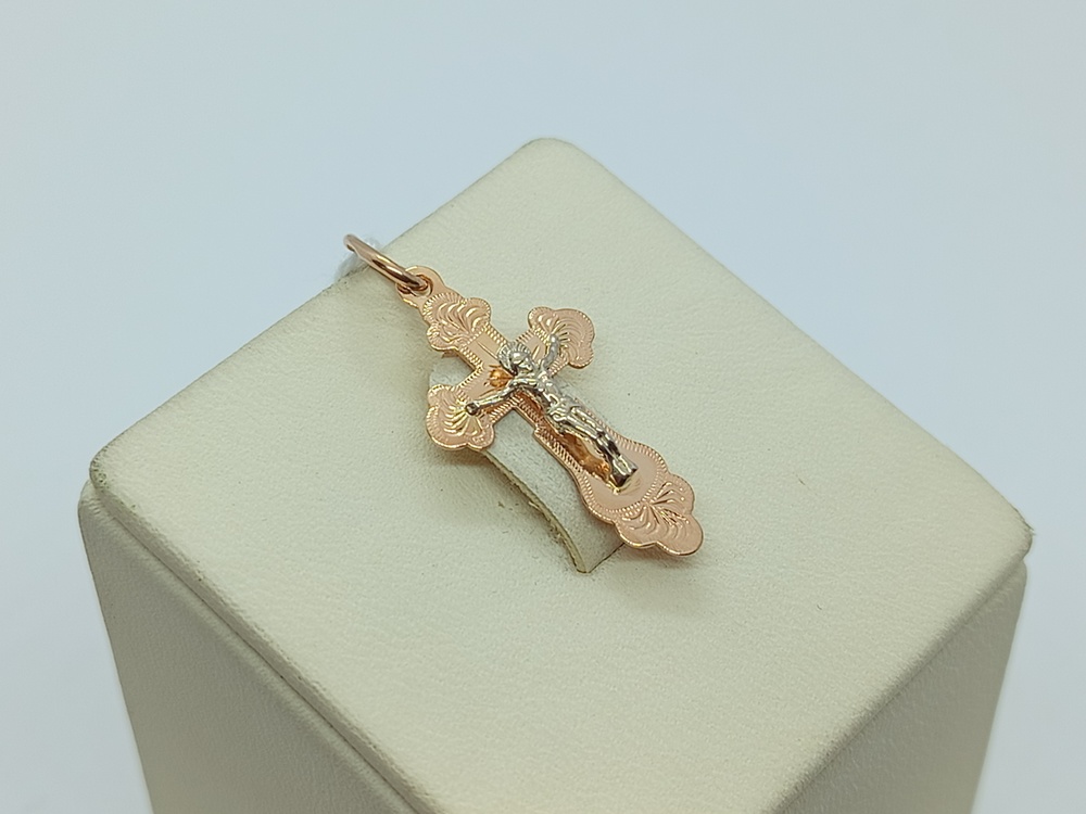 ПОДКБК585 ПОДВЕСКА КРЕСТ БЕЗ КАМНЯ (Au 585)