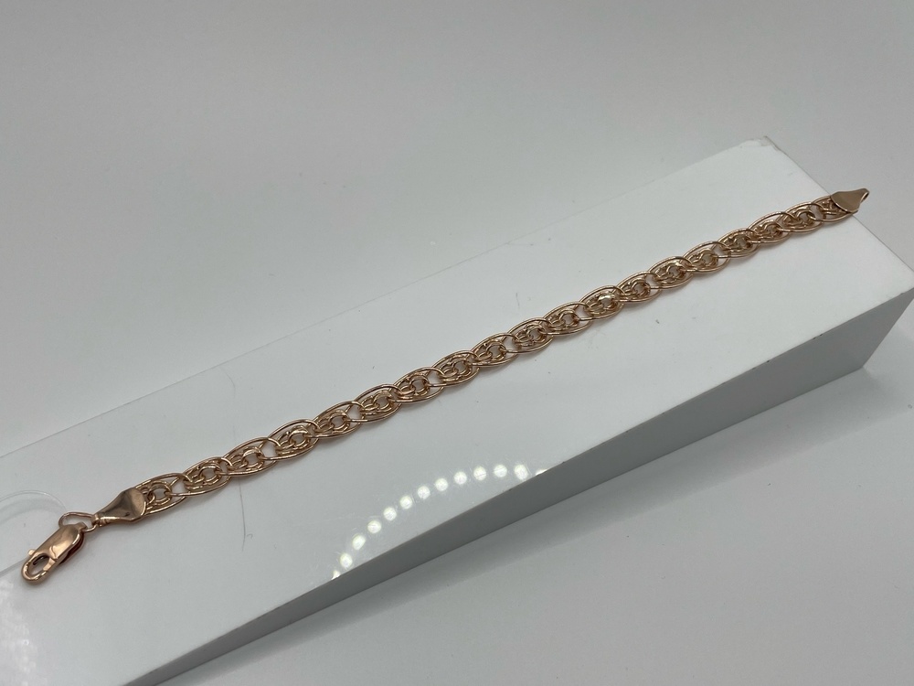 БРАСЛЕТ ПУСТОТЕЛЫЙ Нона-бисмарк (Au 585)