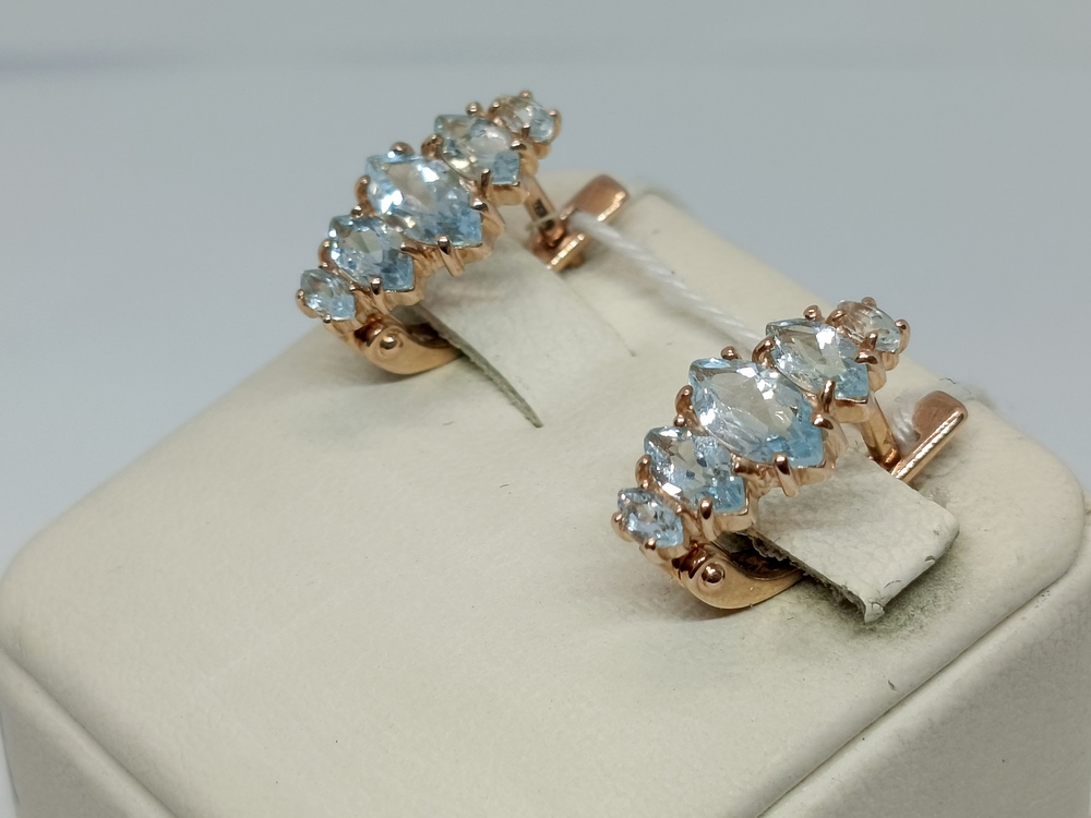 СКМИ585 СЕРЬГИ С КАМНЯМИ (Au 585)