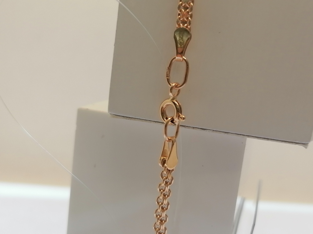 ЦЕПЬ ПУСТОТЕЛАЯ Бисмарк машинный (Au 585)