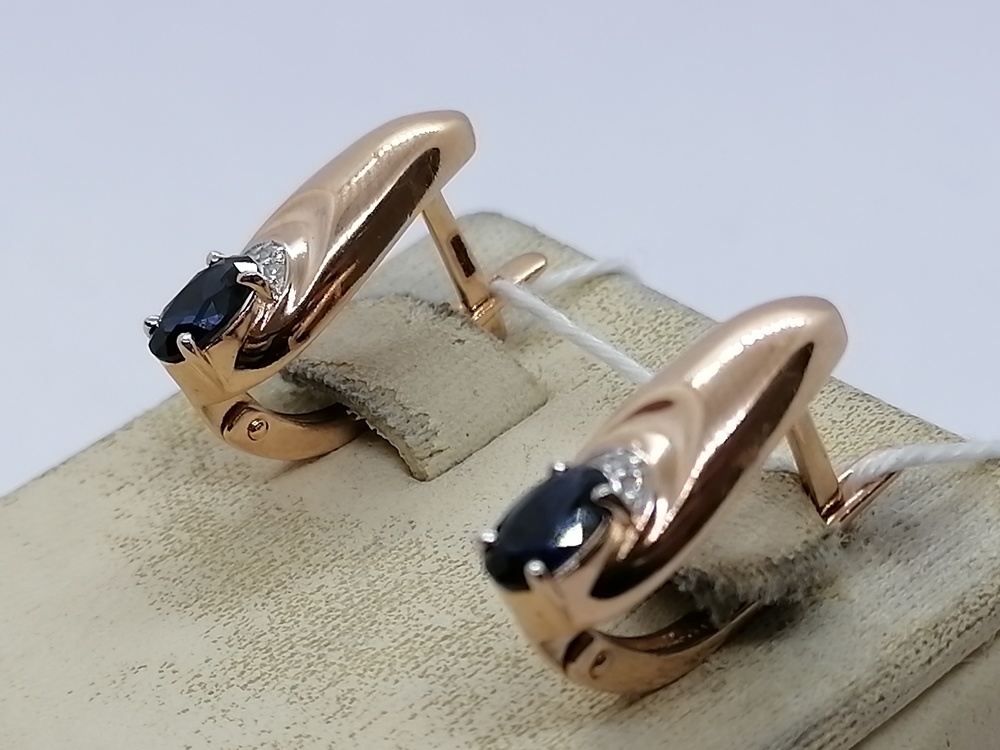 СКМИ585 СЕРЬГИ С КАМНЯМИ (Au 585)