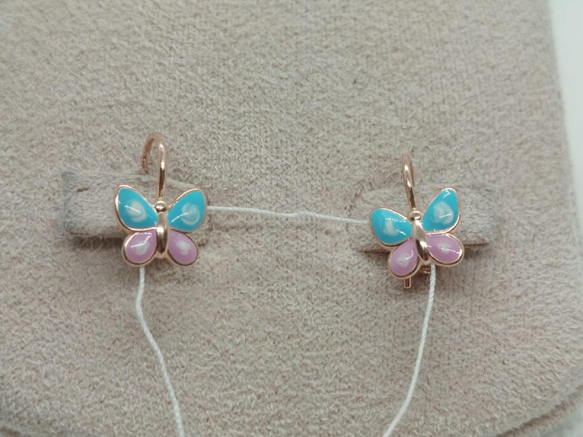 СКМИ585 СЕРЬГИ С КАМНЯМИ (Au 585)