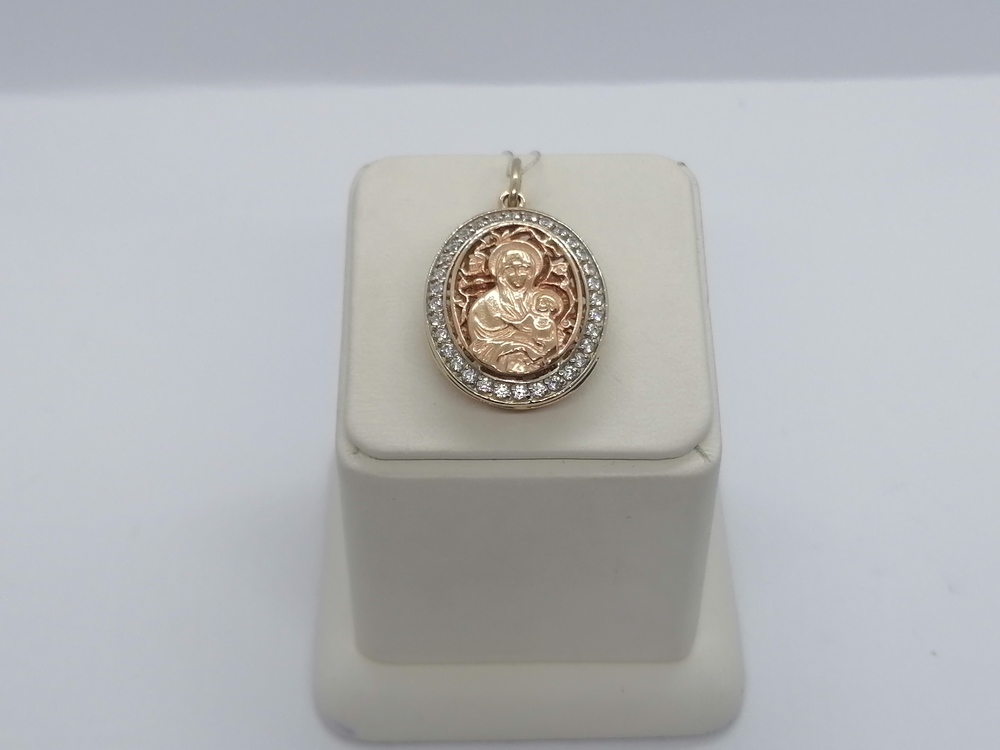 1889 ПОДВЕСКА ИКОНА с камнями (Au 585)