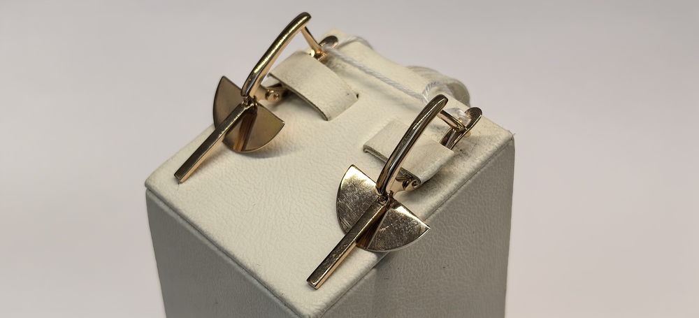 СЕРЬГИ БЕЗ КАМНЯ (Au 585)