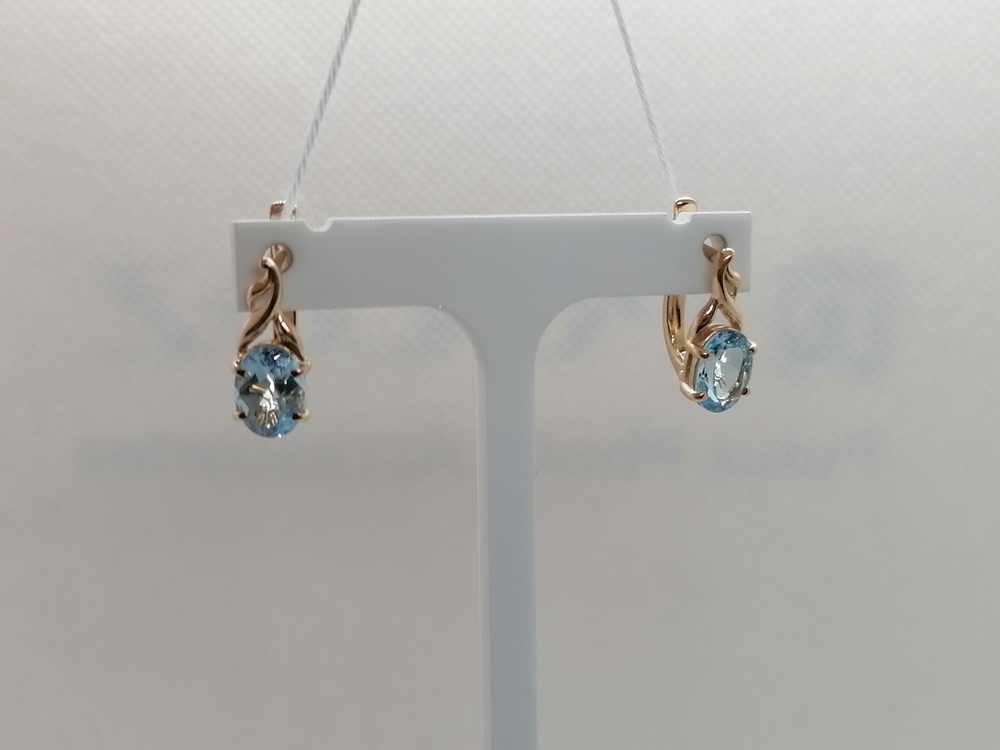 СЕРЬГИ С КАМНЕМ (Au 585)