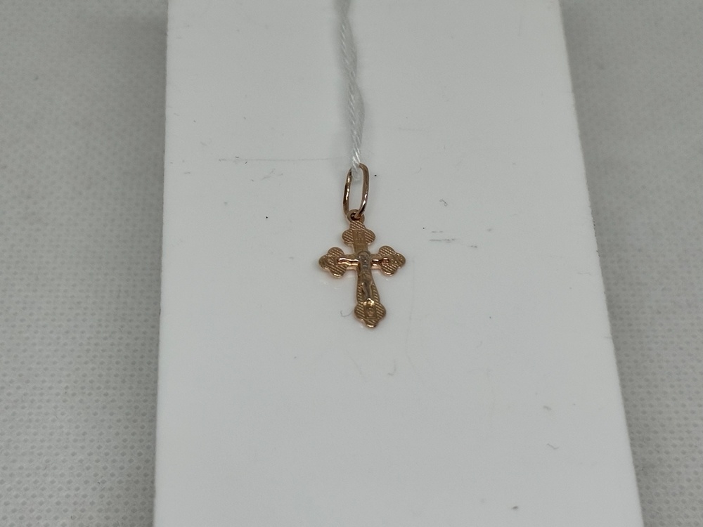 ПОДВЕСКА КРЕСТ БЕЗ КАМНЯ (Au 585)