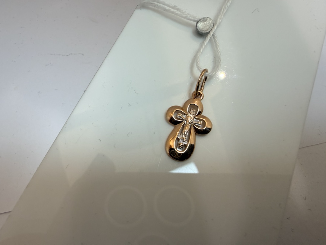 ПОДКБК585 ПОДВЕСКА КРЕСТ БЕЗ КАМНЯ (Au 585)