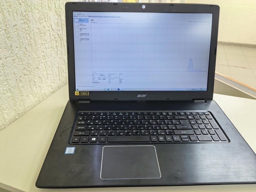 Ноутбук Acer; Core i5-7200U, GeForce 940M, 6 Гб, Нет, 1 Tb