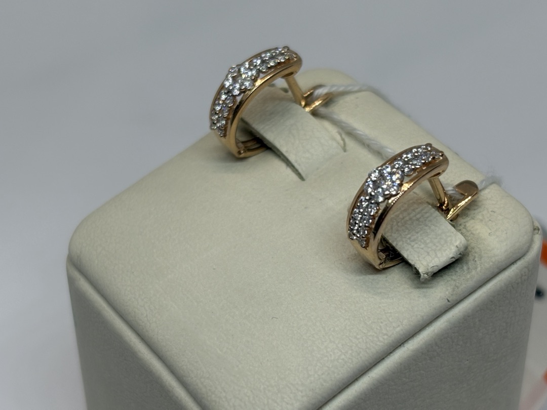 СКМИ585 СЕРЬГИ С КАМНЯМИ (Au 585)