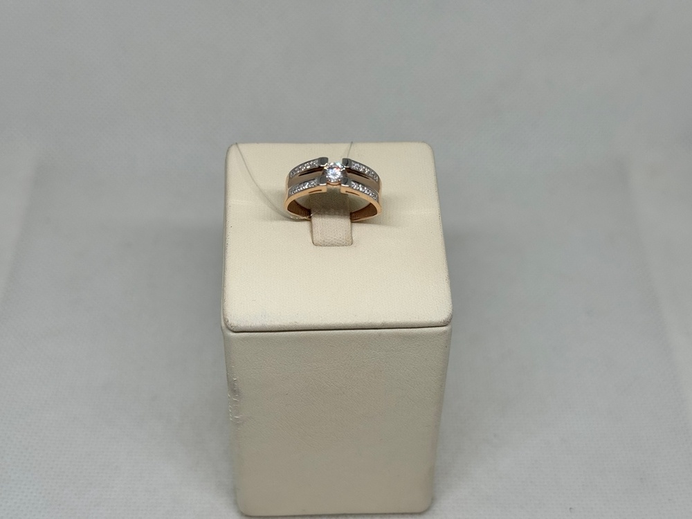 КОЛЬЦО С КАМНЯМИ (Au 585)