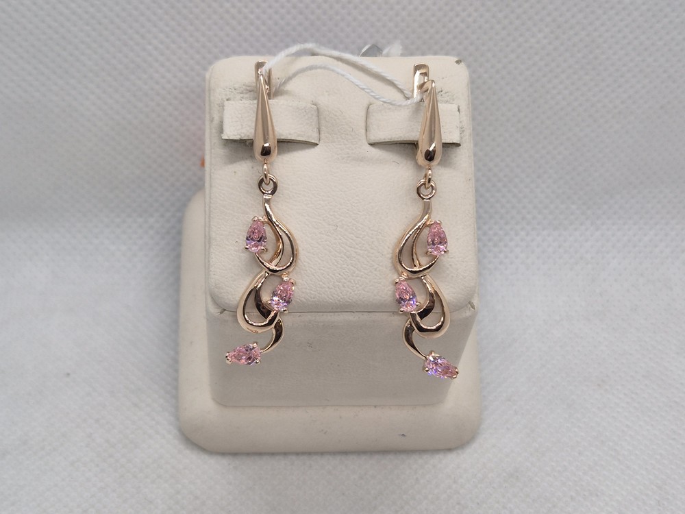 СКМИ585 СЕРЬГИ С КАМНЯМИ (Au 585)