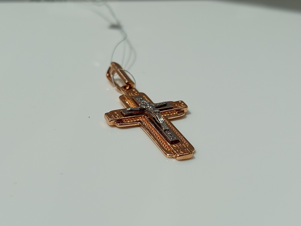 ПОДВЕСКА КРЕСТ без камня (Au 585)