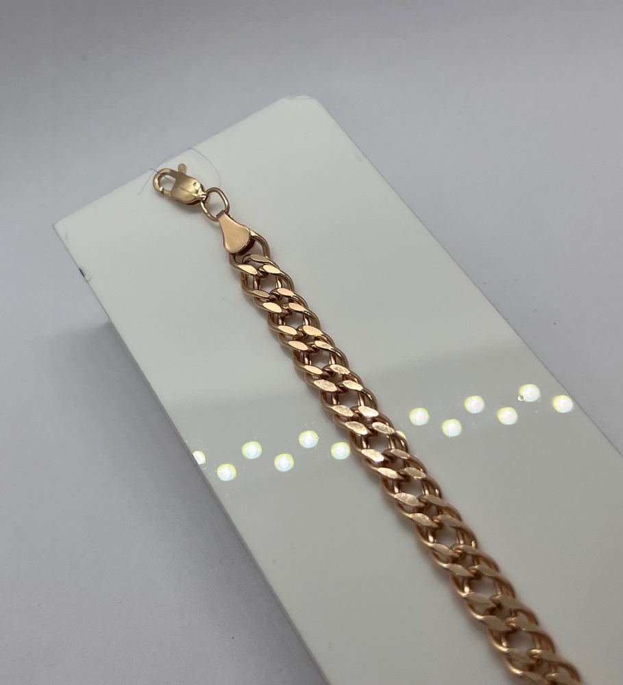 БРАСЛЕТ ПУСТОТЕЛЫЙ Ромб двойной (Au 585)