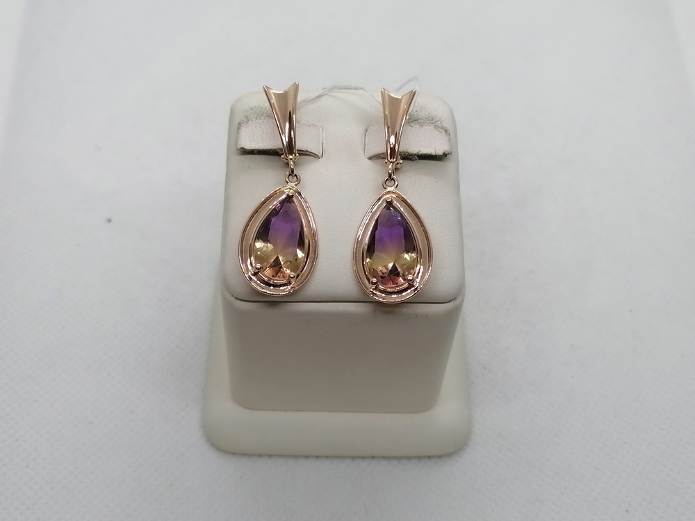 СЕРЬГИ С КАМНЕМ (Au 585)