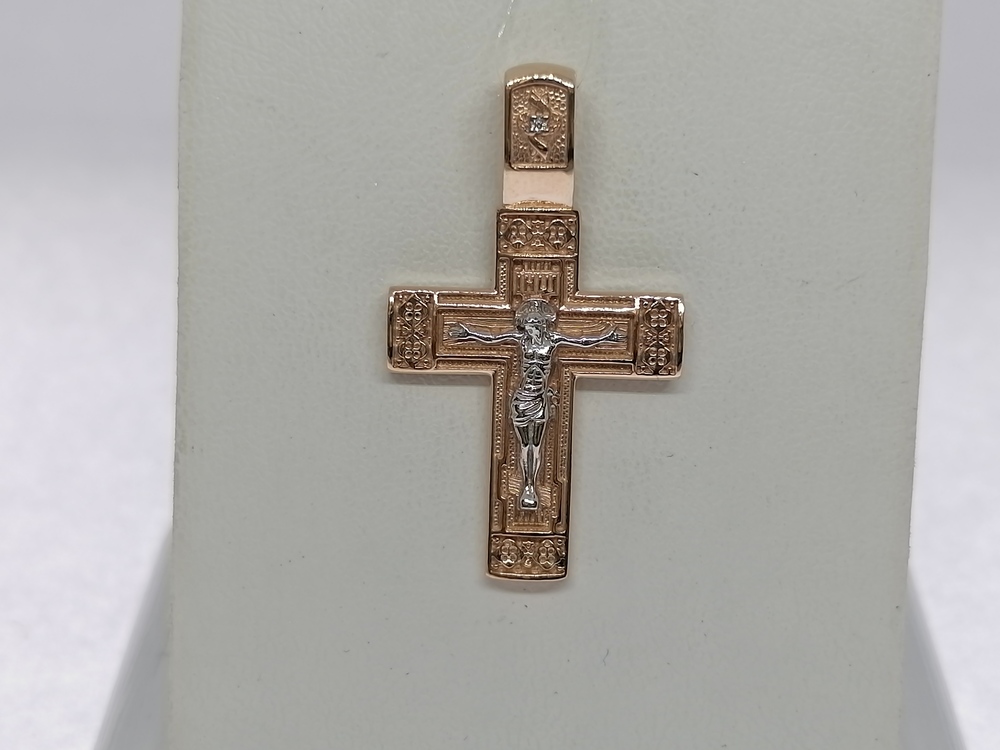 ПОДВЕСКА КРЕСТ с камнем (Au 585)