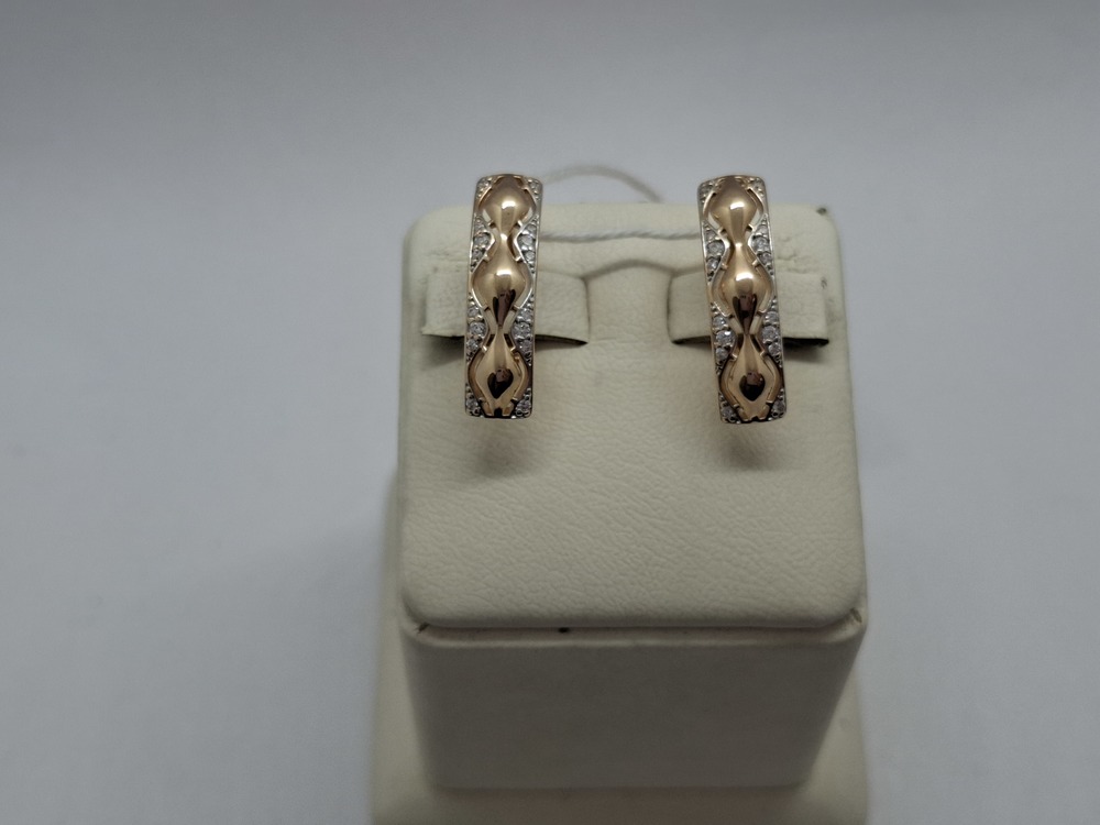 СКМИ585 СЕРЬГИ С КАМНЯМИ (Au 585)