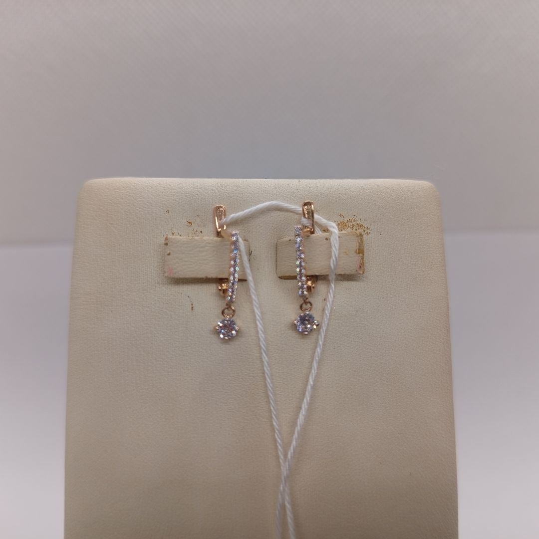 СКМИ585 СЕРЬГИ С КАМНЯМИ (Au 585)