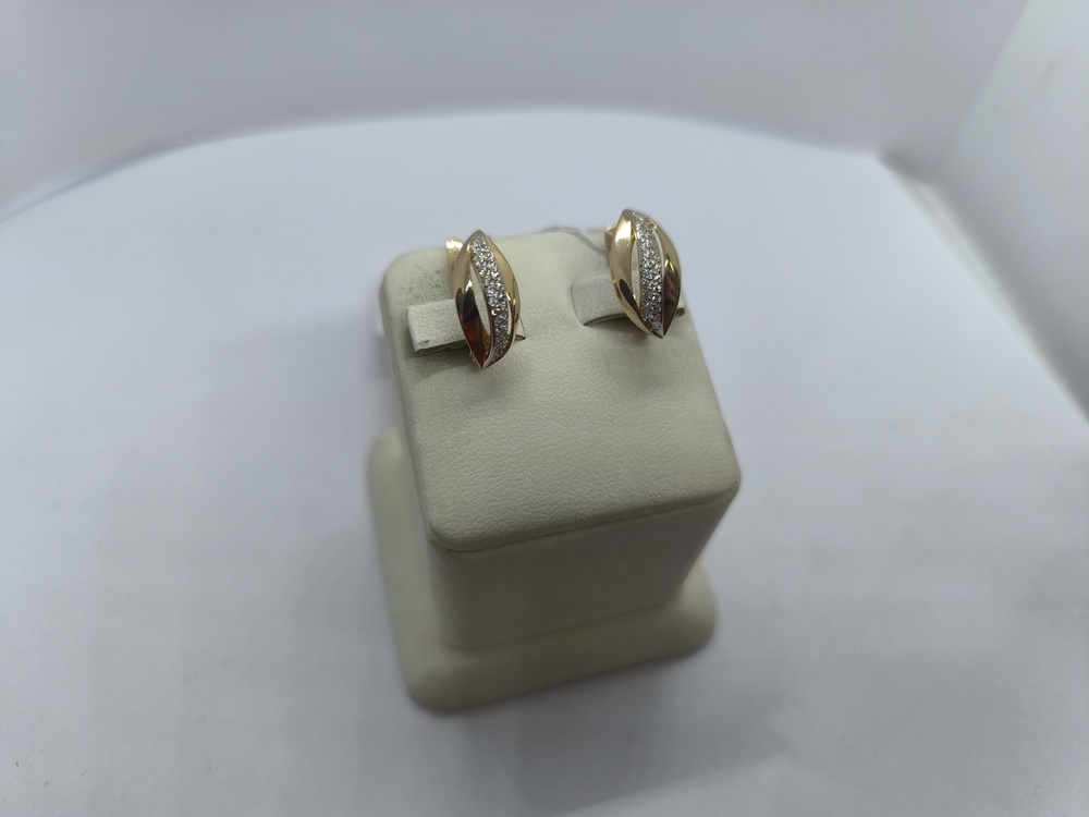 СКМИ585 СЕРЬГИ С КАМНЯМИ (Au 585)