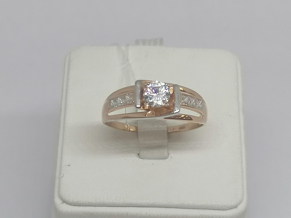 018591 КОЛЬЦО С КАМНЯМИ (Au 585) 018591 КОЛЬЦО С КАМНЯМИ (Au 585)