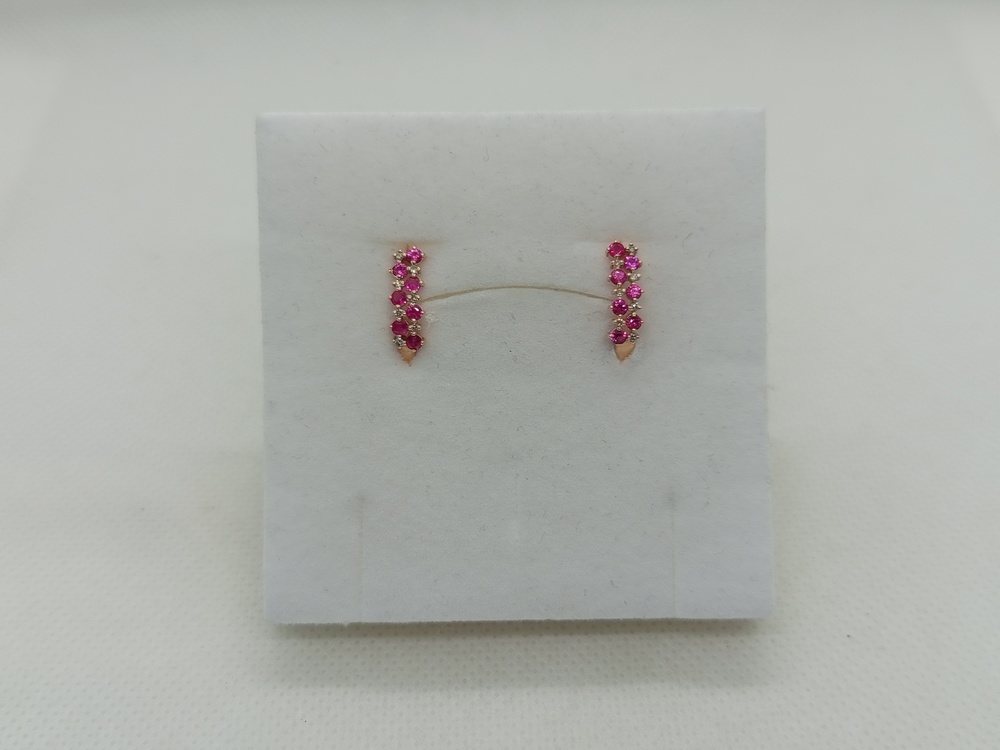 СКМИ585 СЕРЬГИ С КАМНЯМИ (Au 585)