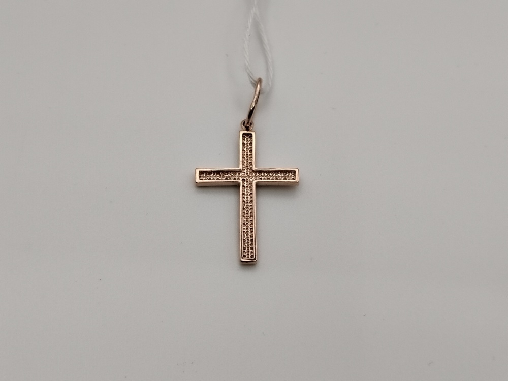 ПОДККИ585 ПОДВЕСКА КРЕСТ С КАМНЯМИ (Au 585)