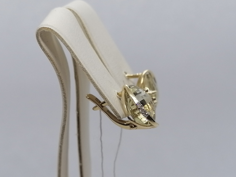 СКМИ585 СЕРЬГИ С КАМНЯМИ (Au 585)