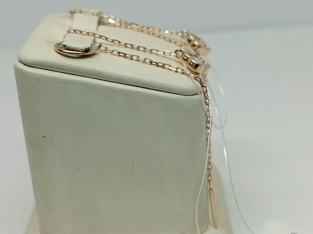 СЕРЬГИ ПРОДЕВКИ с камнем (Au 585)