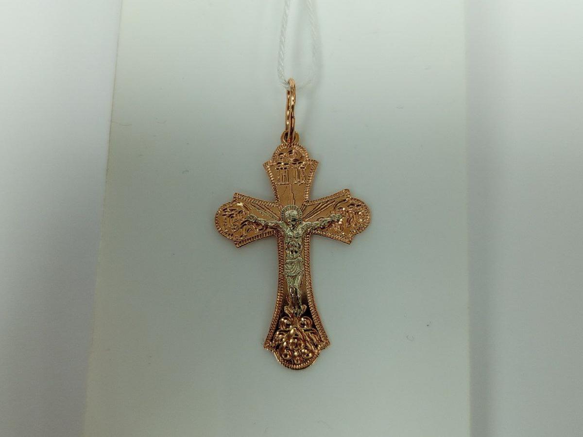 ПОДВЕСКА КРЕСТ БЕЗ КАМНЯ (Au 585)