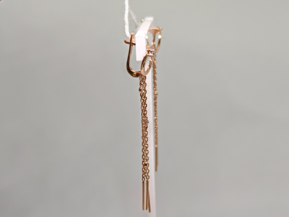 СКМИ585 СЕРЬГИ С КАМНЯМИ (Au 585)