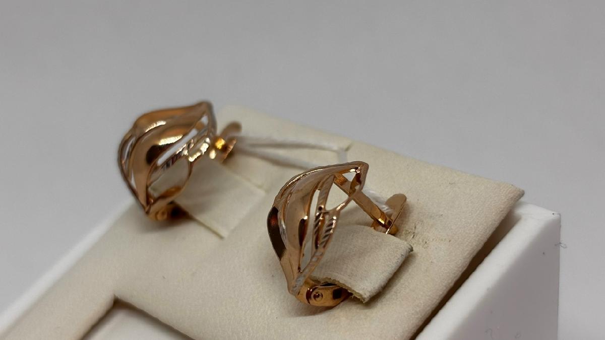 СБКМ585 СЕРЬГИ БЕЗ КАМНЯ (Au 585)