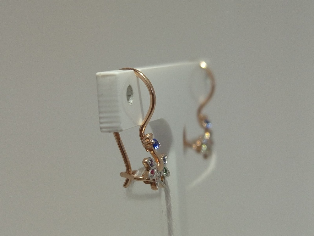 СЕРЬГИ С КАМНЯМИ (Au 585)