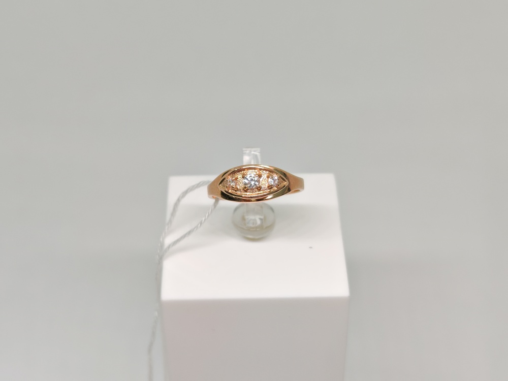 КОЛЬЦО С КАМНЯМИ (Au 585)