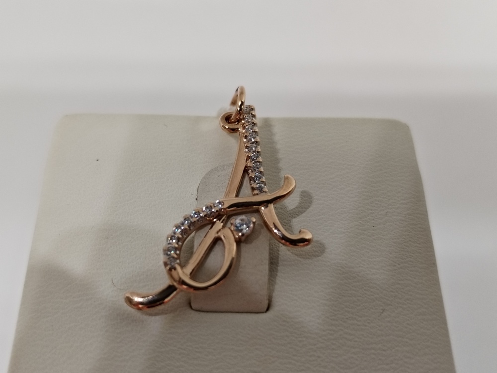 ПОДВЕСКА БУКВА А Au 585