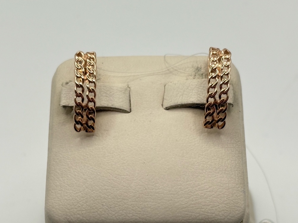 СЕРЬГИ БЕЗ КАМНЯ (Au 585)