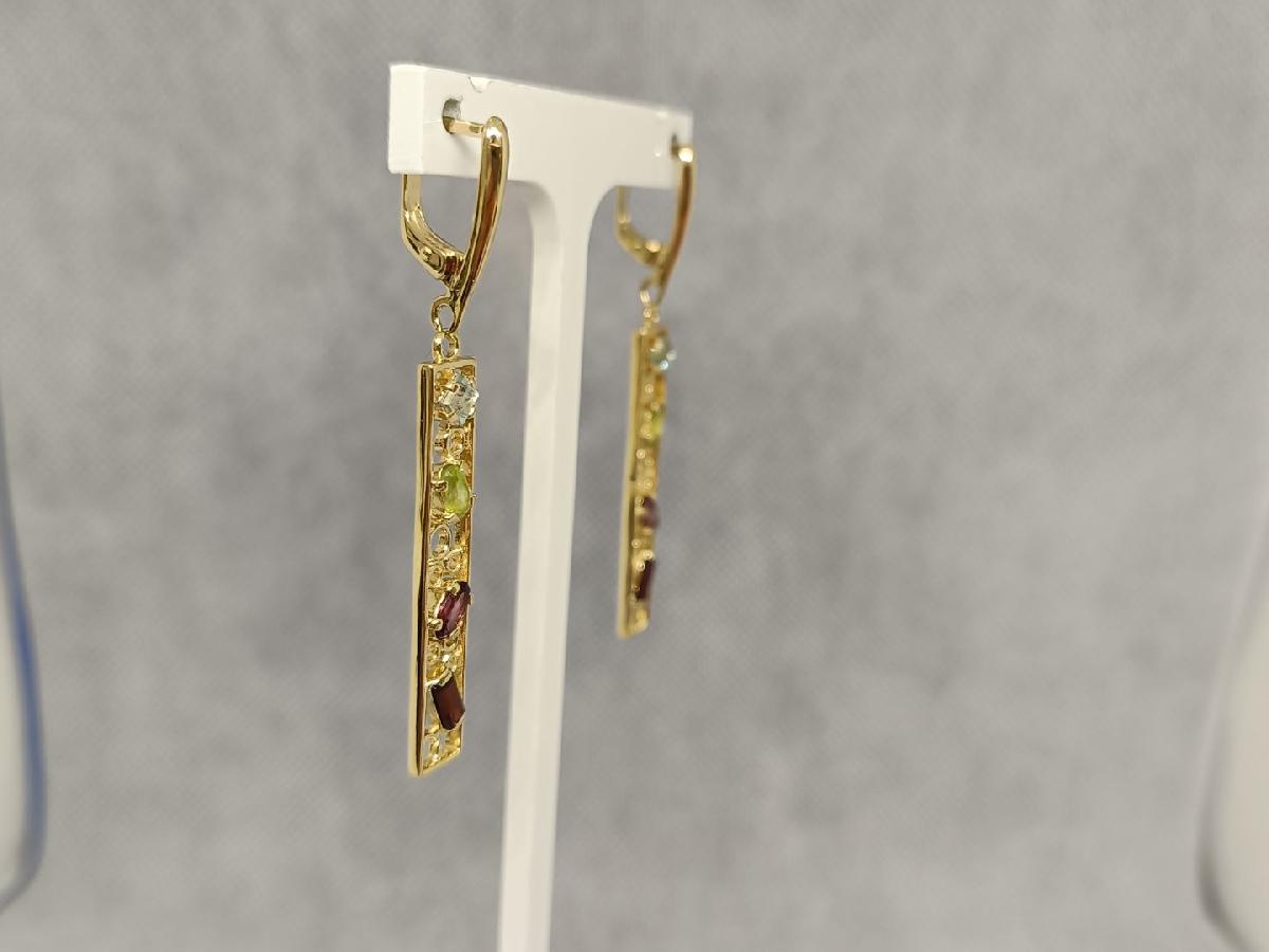 СЕРЬГИ С КАМНЯМИ (Au 585)