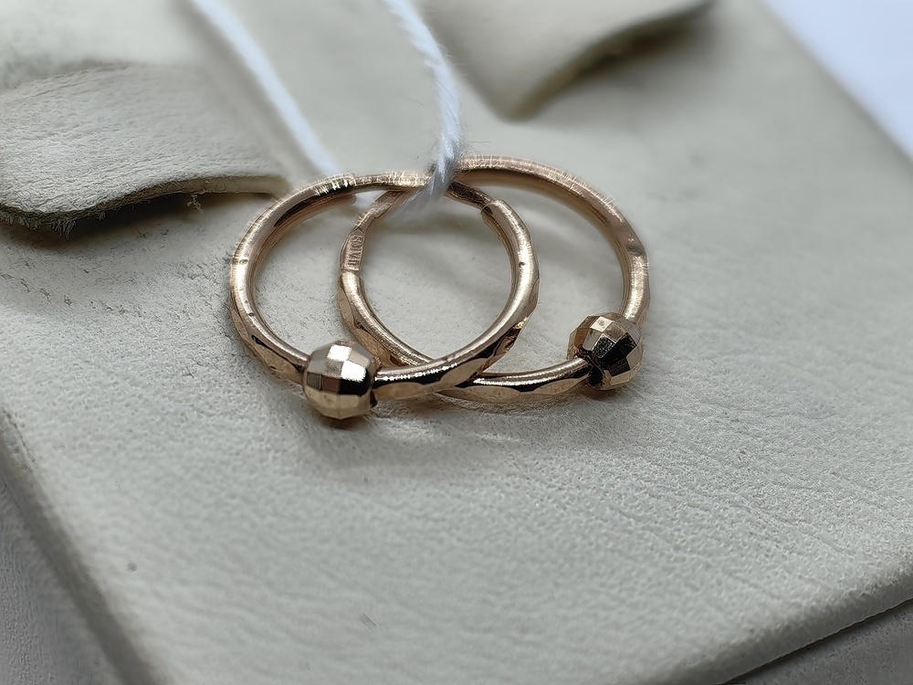СКОН585 СЕРЬГИ КОНГО (Au 585)