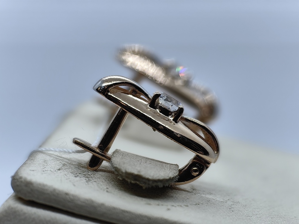 СЕРЬГИ С КАМНЕМ (Au 585)