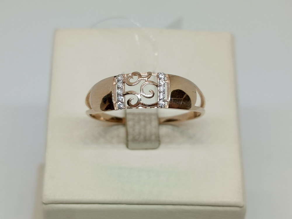 КОЛЬЦО С КАМНЯМИ (Au 585)