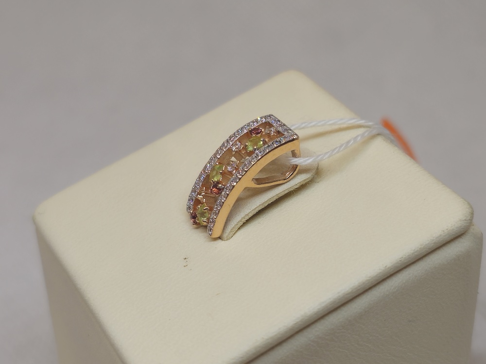 ПОДКМИ585 ПОДВЕСКА С КАМНЯМИ (Au 585)