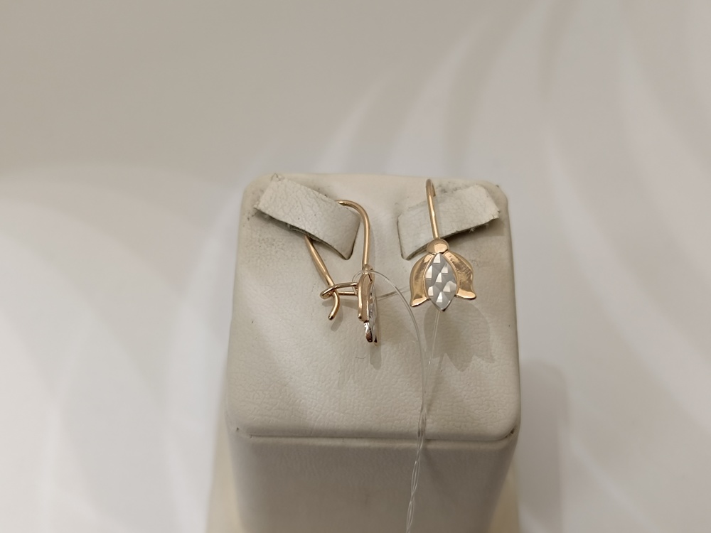 СЕРЬГИ ПЕТЕЛЬКА без камня (Au 585)