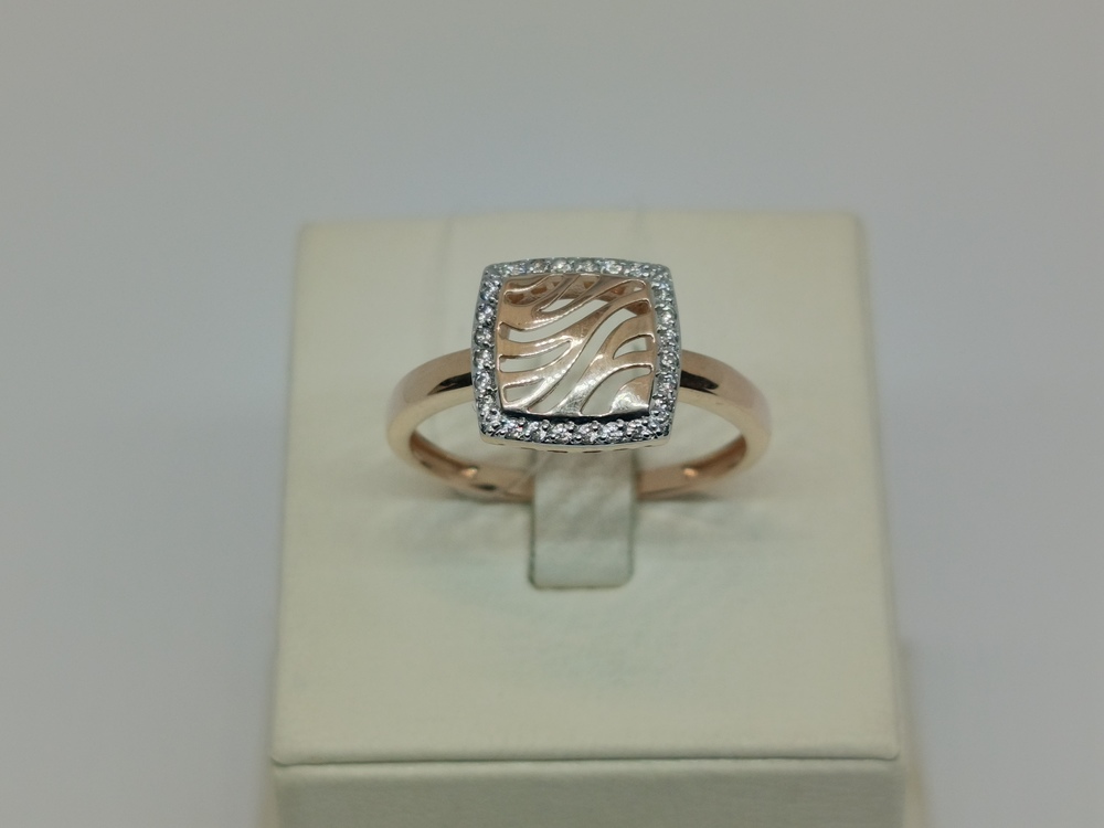 КОЛЬЦО С КАМНЯМИ (Au 585)