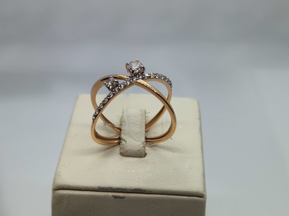 КОЛЬЦО С КАМНЯМИ (Au 585)